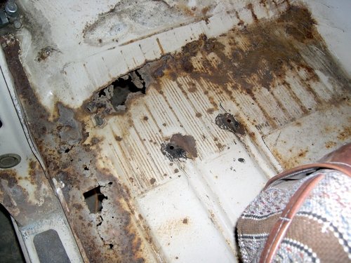 Rotted floor boards and front cab mounts