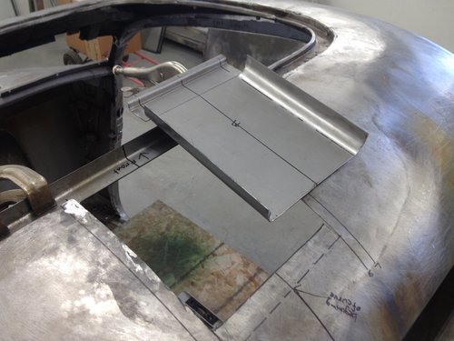 Fabricated new lower section of the new rear scoop